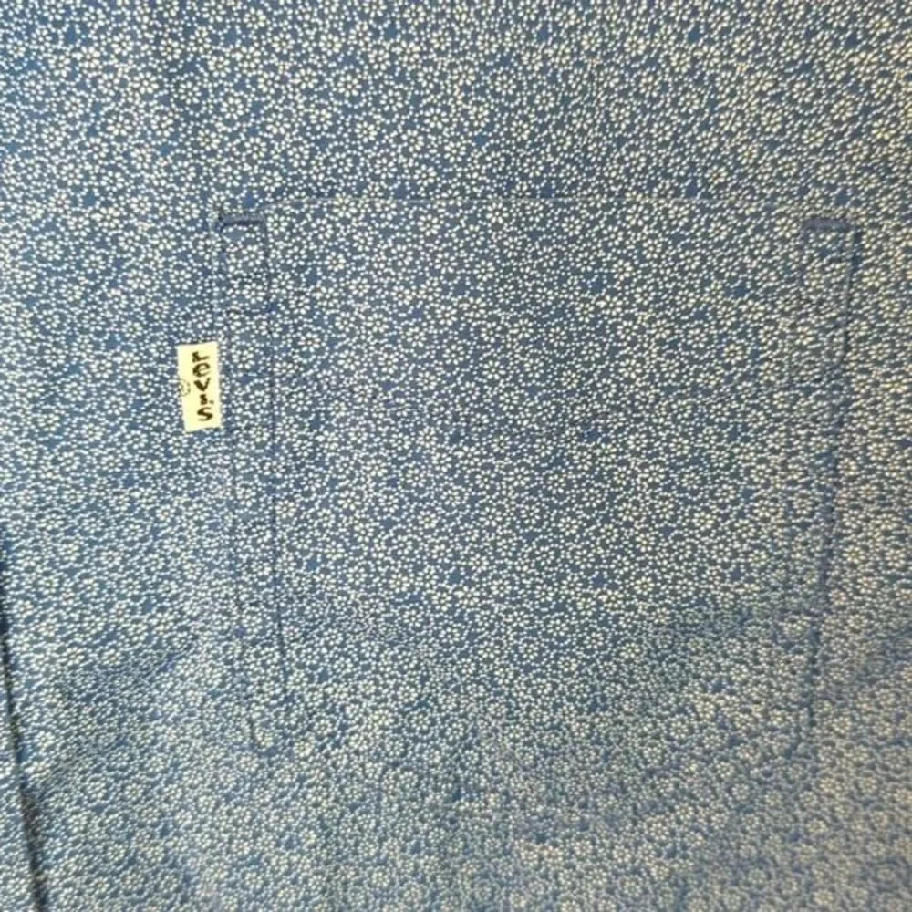 Levi's Blue Patterned Short Sleeve Button-Up Shirt Casual Summer Wear‎